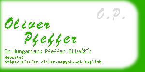 oliver pfeffer business card